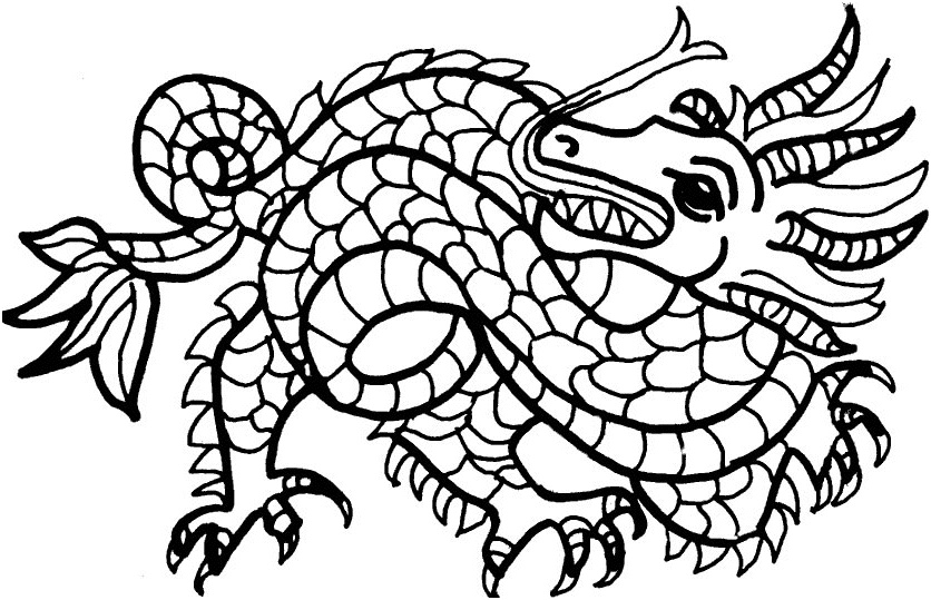 coloriage DragonsChinois 1