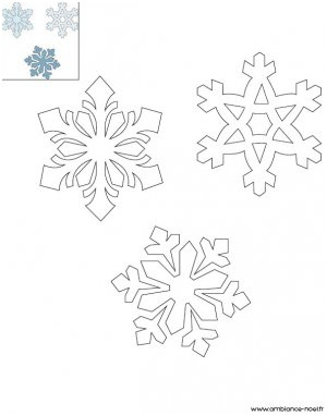 coloriage de noel les flocons de neige a imprimer gratuitement pour les enfants 270 B