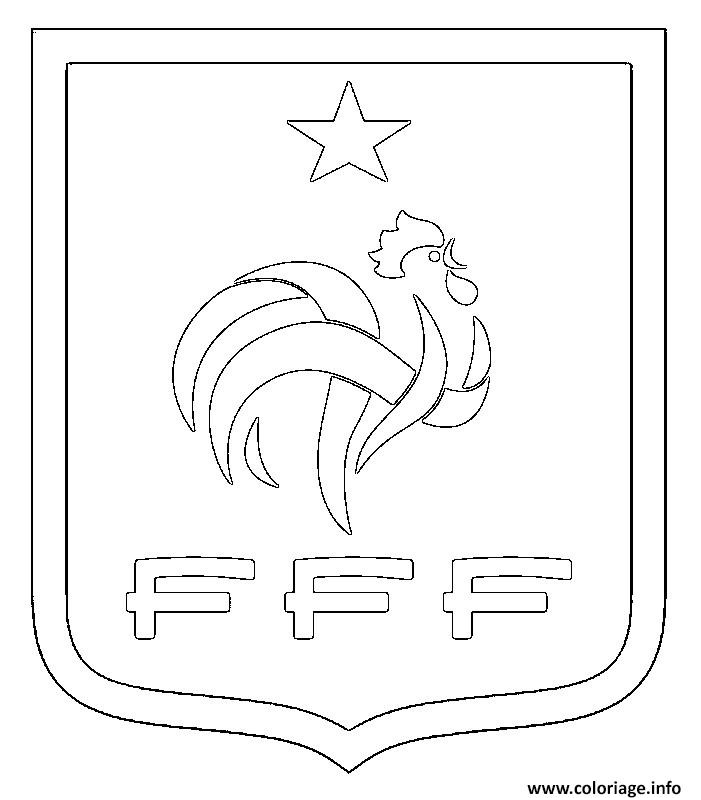 foot france fff logo coloriage dessin