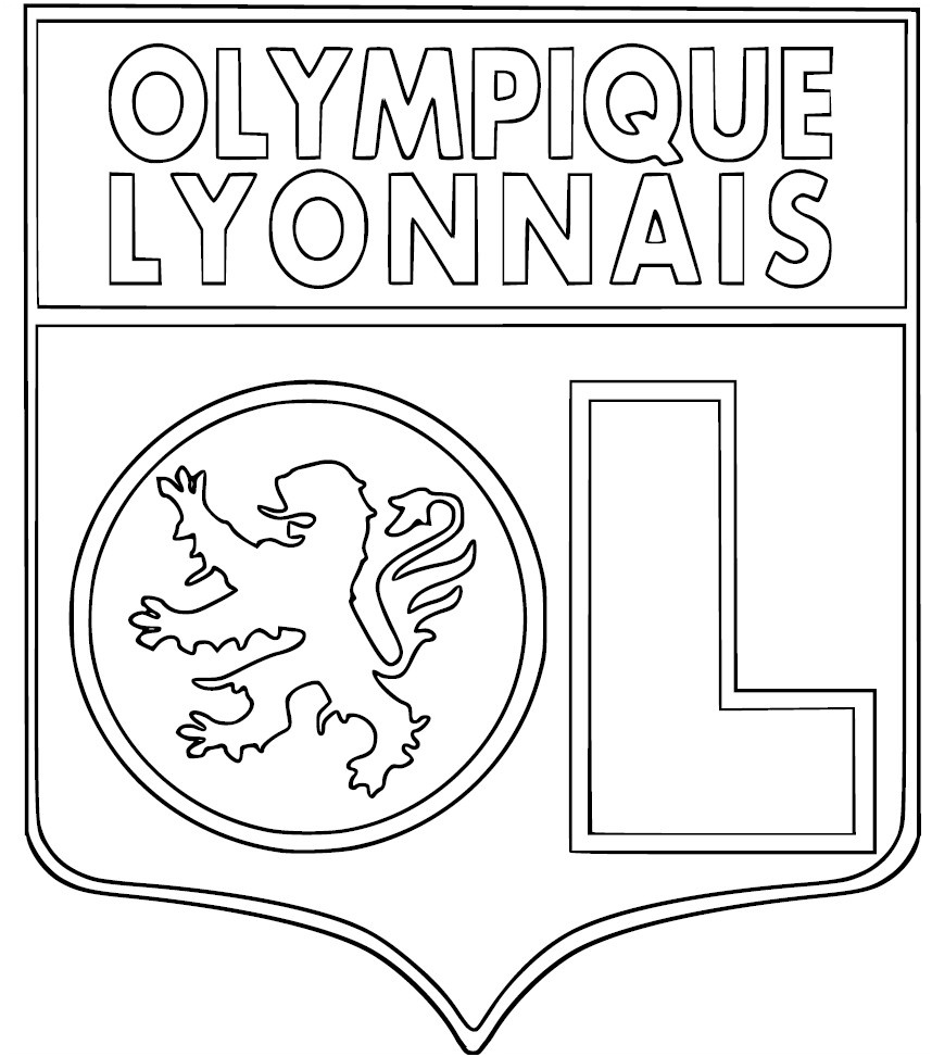 coloriage ecusson olympique lyonnais