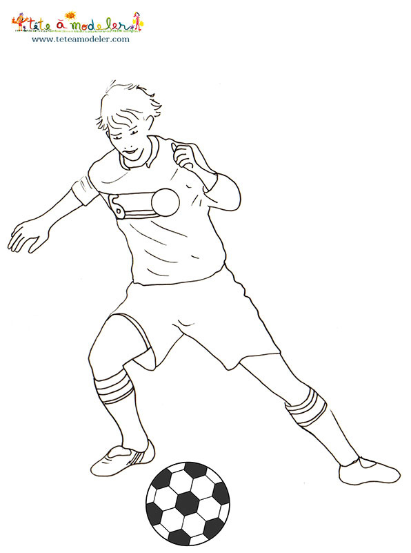 dessin de joueur de foot