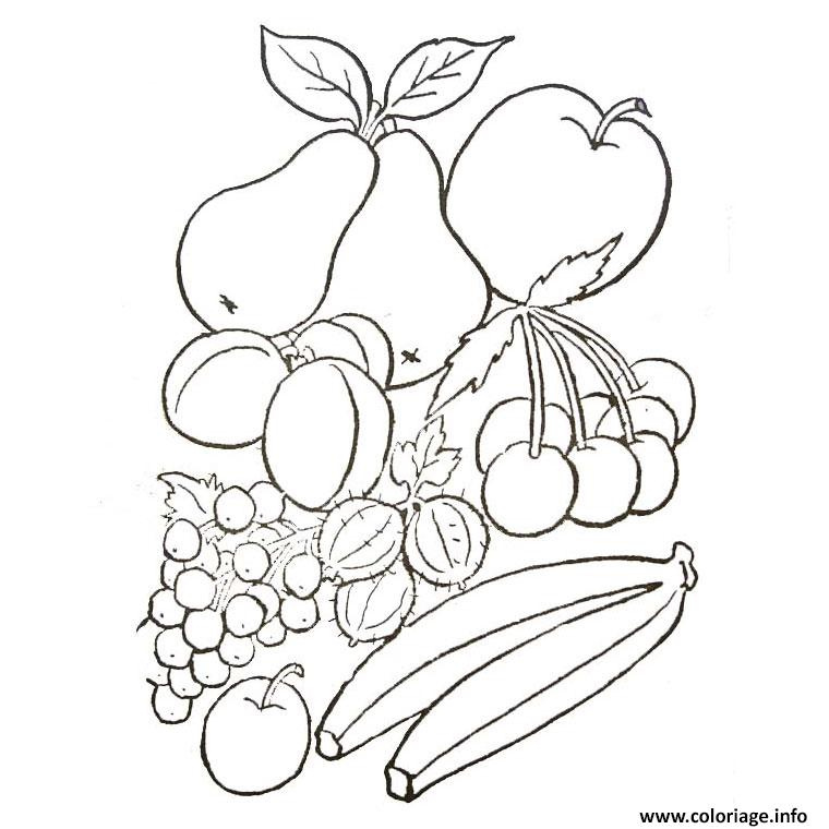 fruits et legumes d automne coloriage dessin