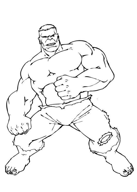 coloriage de hulk