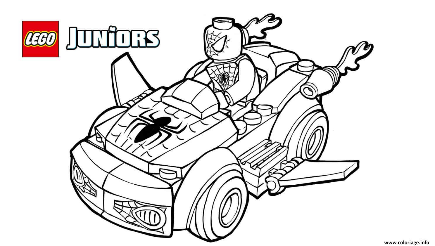 lego spiderman 2 voiture lego coloriage dessin