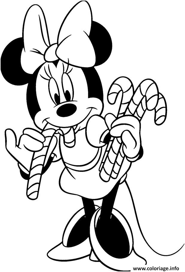 minnie mouse disney noel coloriage dessin