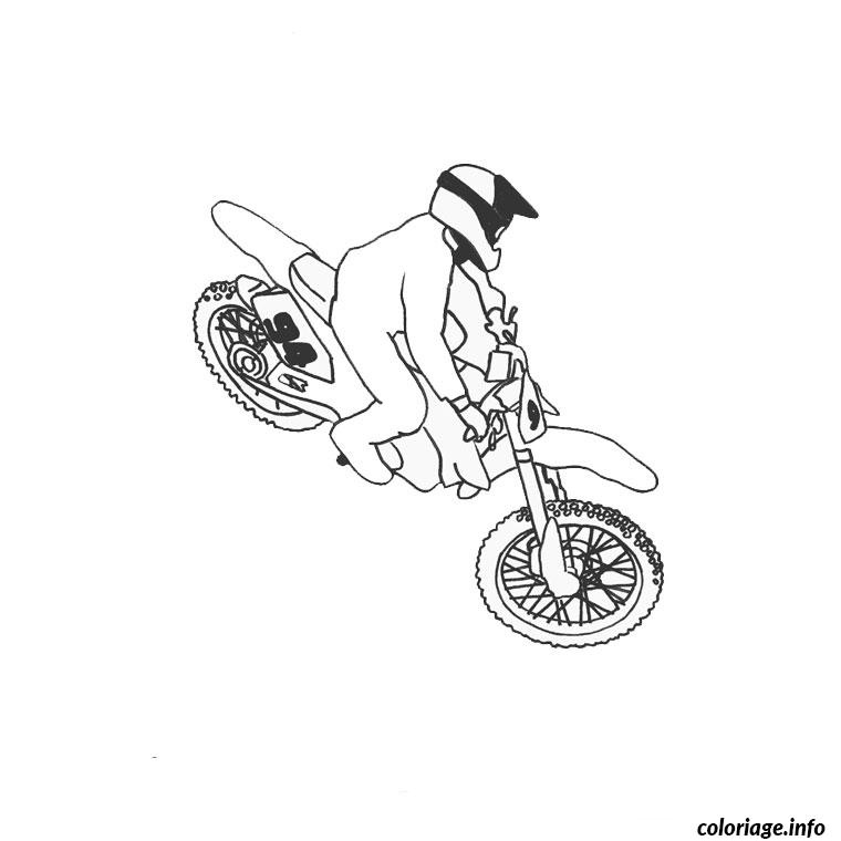 moto de cross coloriage 2031
