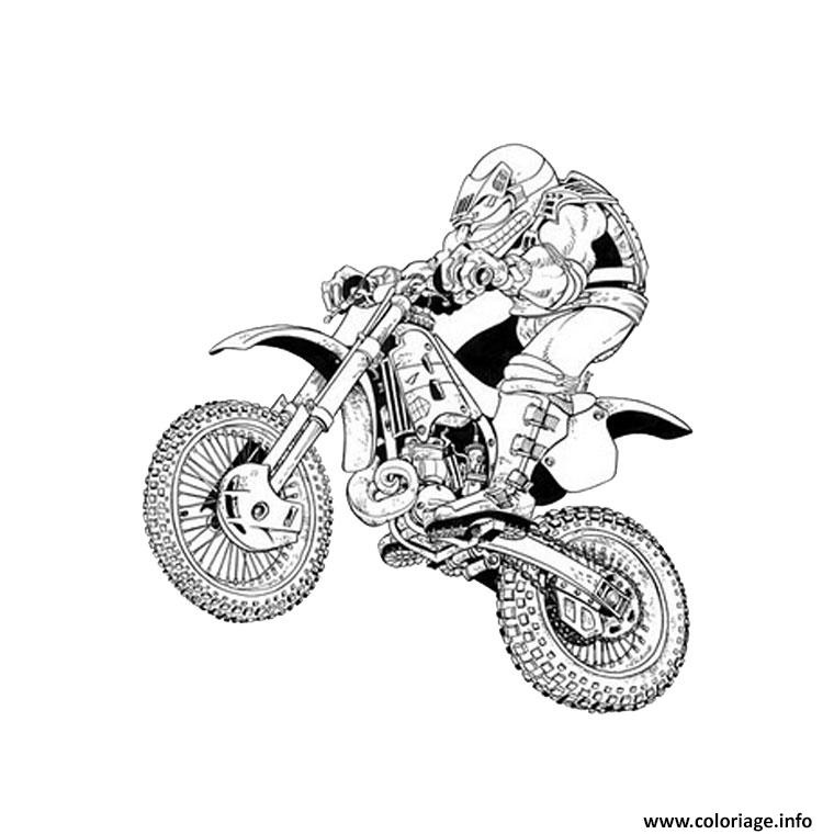 coloriage moto de course 4 dessin