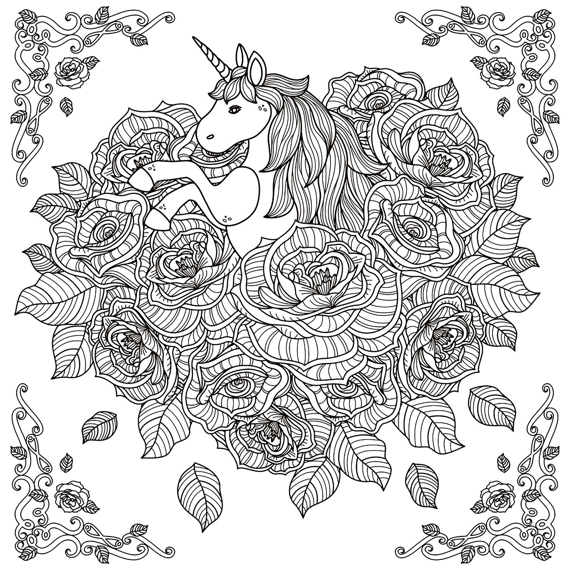 image=unicorns coloring pages adults unicorn mandala by kchung 1