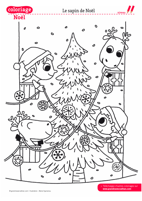 coloriage le sapin de noel