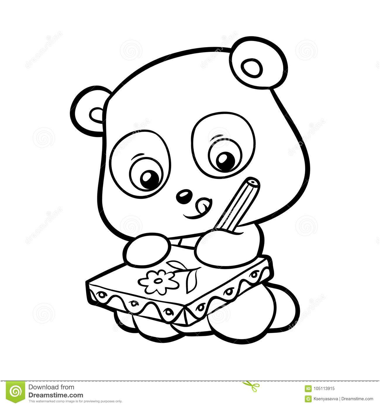 livre de coloriage panda image