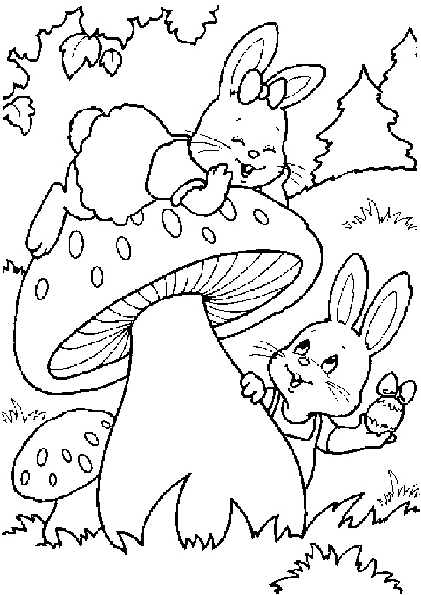 dessin de lapin de paques a imprimer et colorier