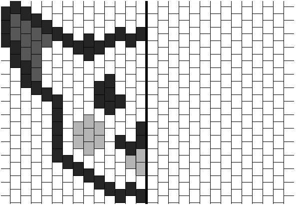 pixel art symetrie orthogonale
