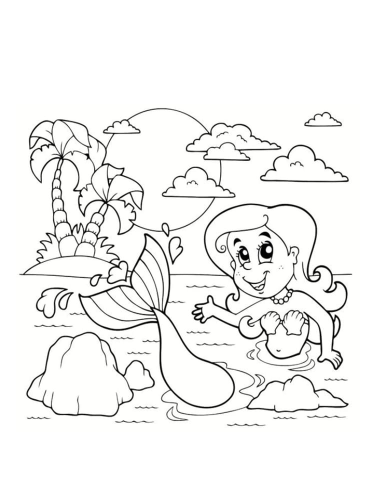 coloriage sirene 20 modeles imprimer