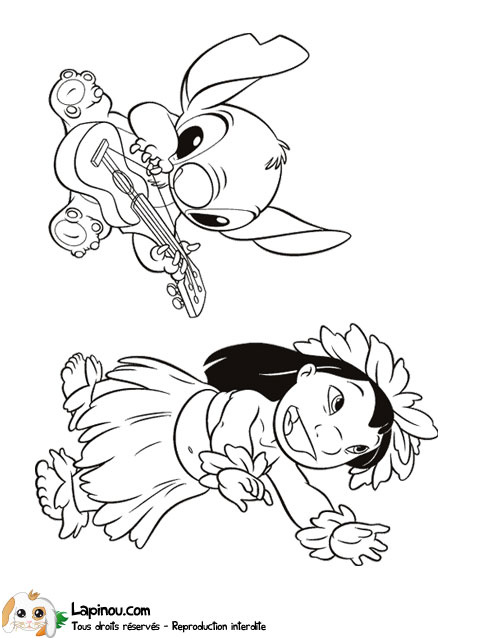 coloriage de lilo et stitch en ligne