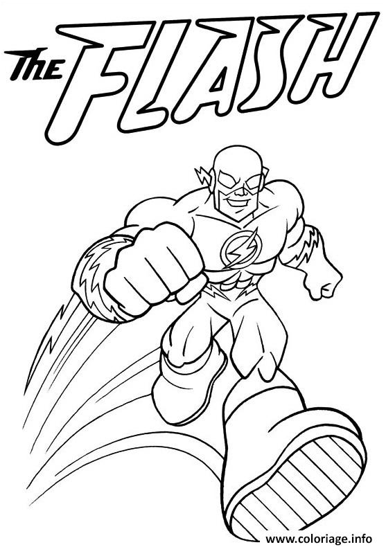 super heros flash coloriage dessin