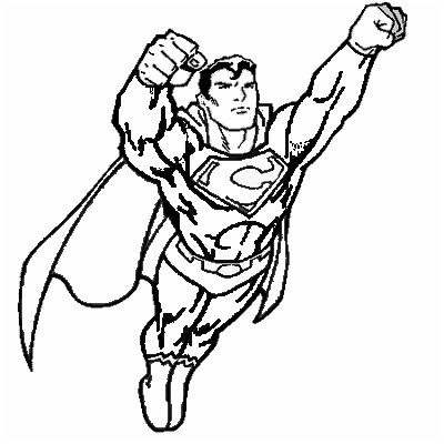 dessin de superman a colorier
