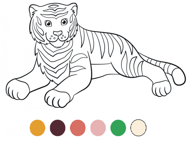 11 Simple Coloriage De Tigre Pictures - COLORIAGE