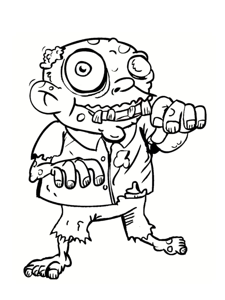 coloriage zombie
