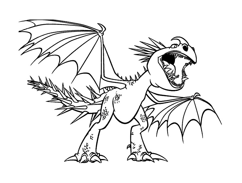coloriage dessin anime dragon
