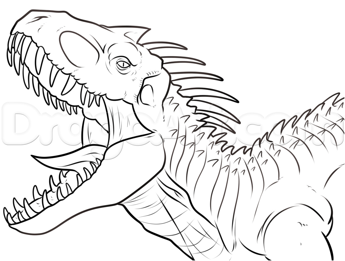 how to draw indominus rex from jurassic world