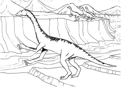 coloriage a imprimer dinosaure carnivore