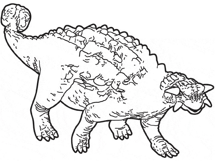 coloriage dinosaure ankylosaure