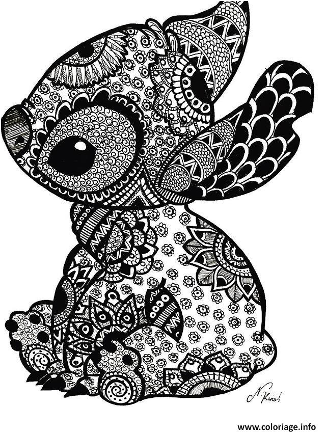 mandala disney stitch tattoo coloriage