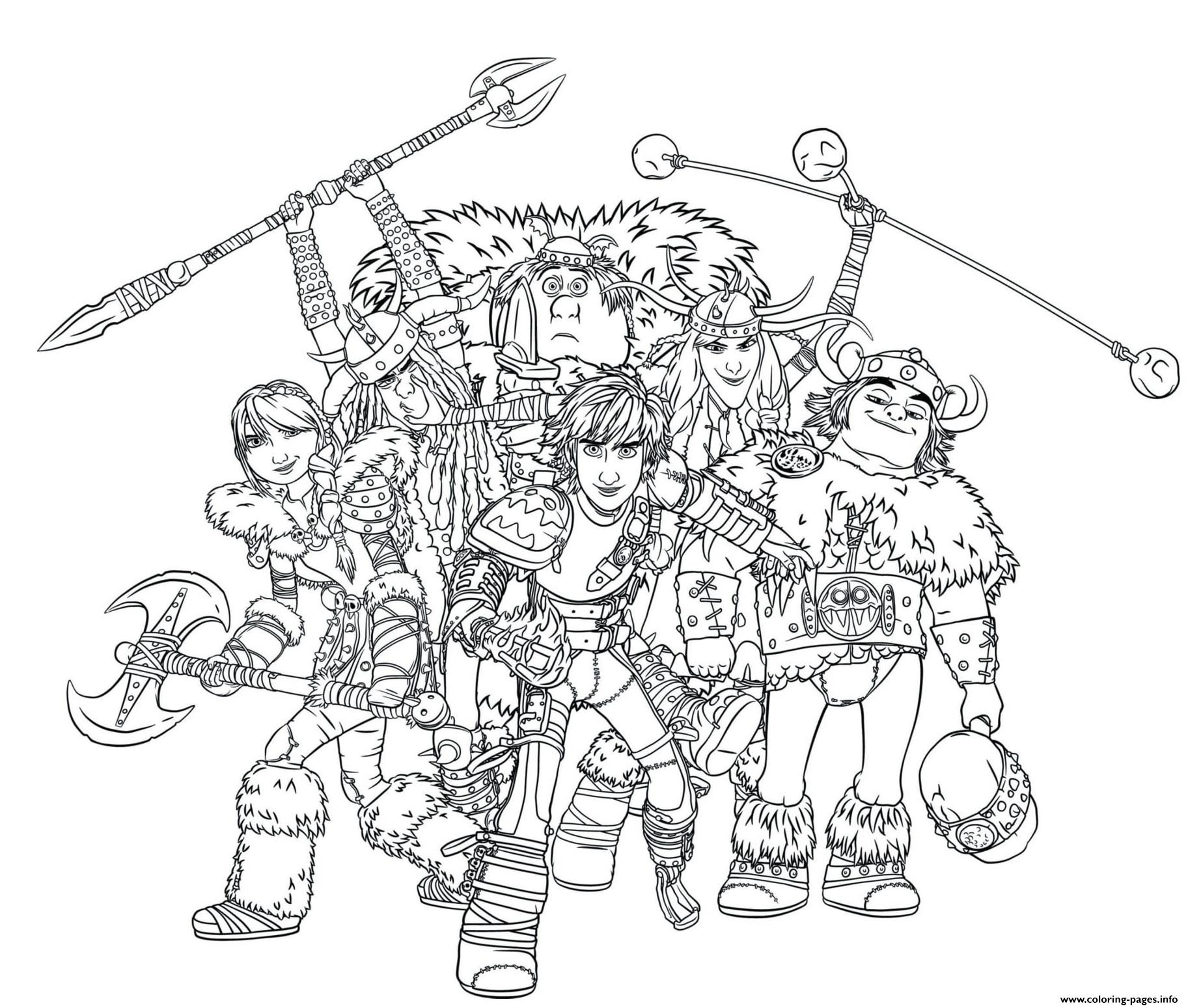 dragon riders how to train your dragons team printable coloring pages book