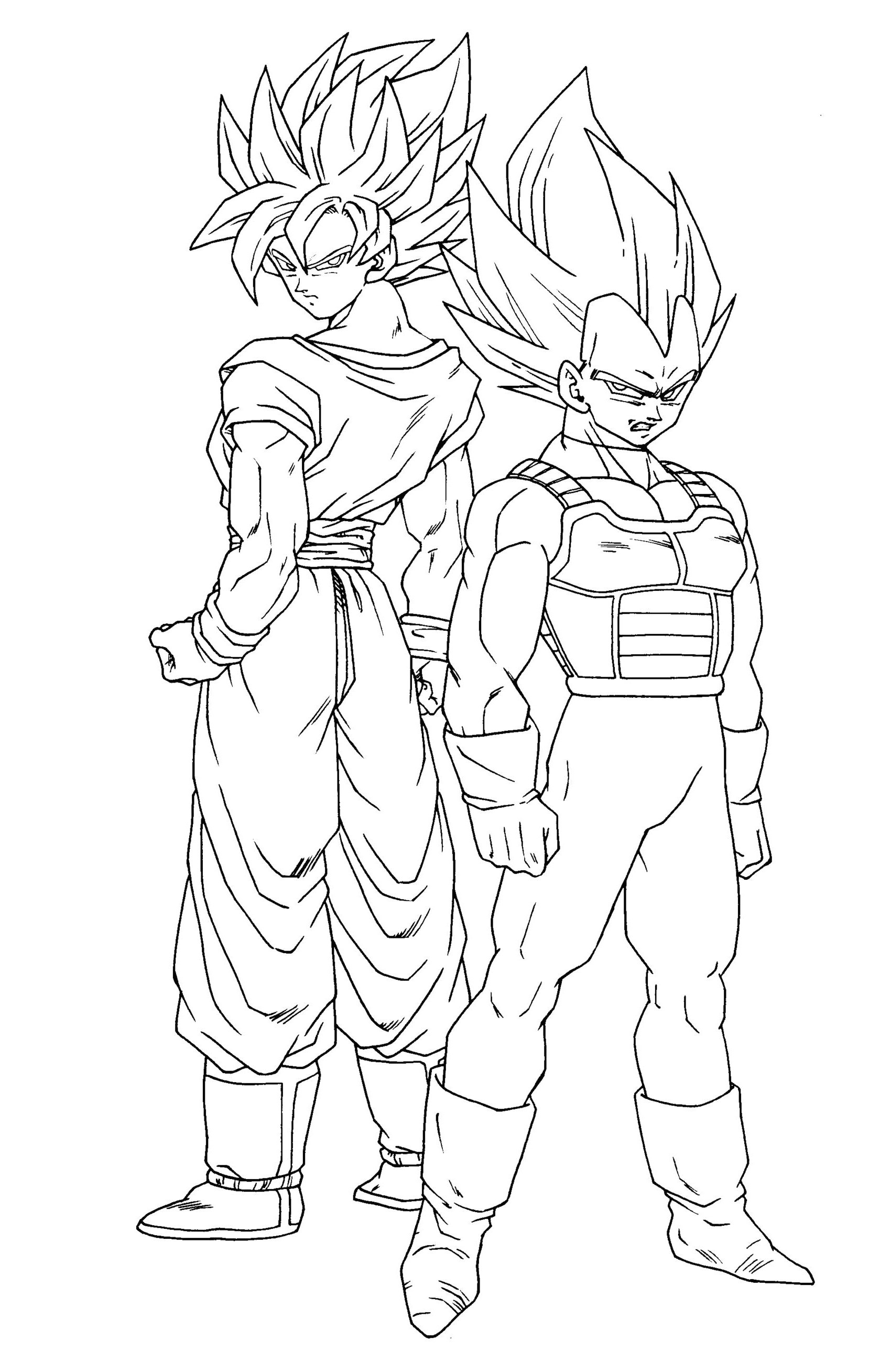 coloriage dragon ball z sangoku super sayen 3