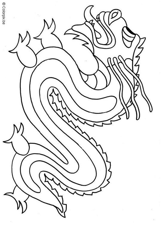 coloriage dragon chinois i5662