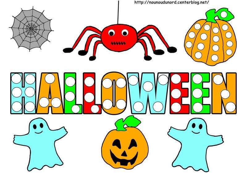 rub coloriage halloween a gommettes 2