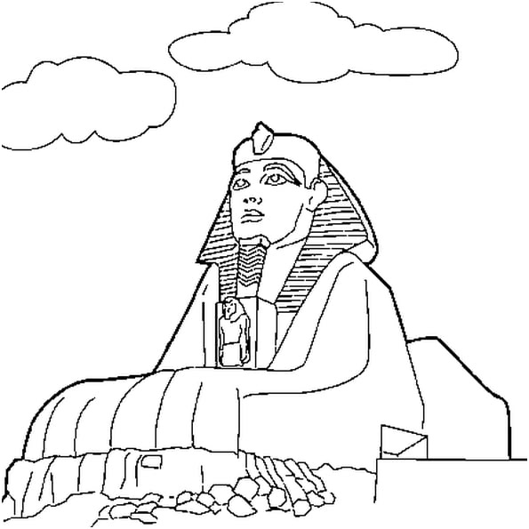sphinx egypte coloriage
