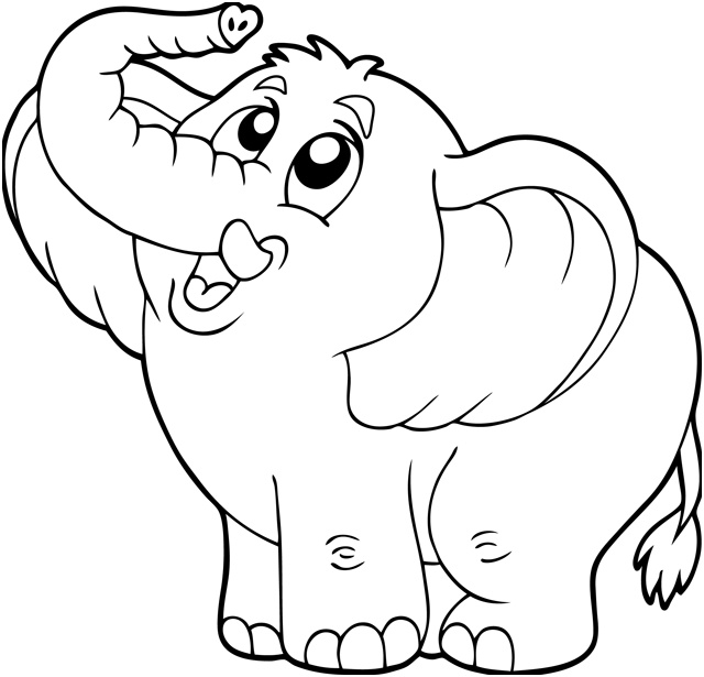 coloriage bebe elephant imprimer