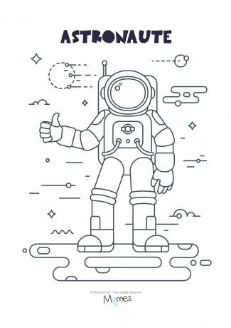Coloriage astronaute2