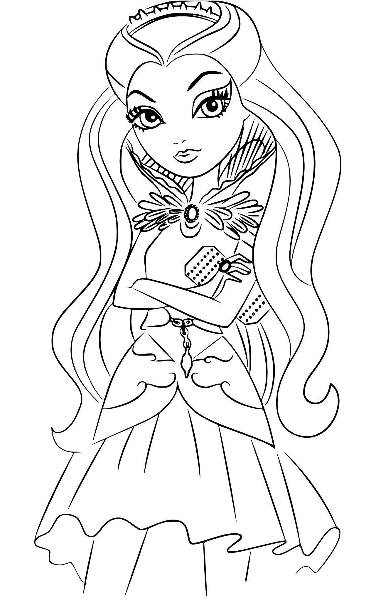 coloriage raven queen ever after high