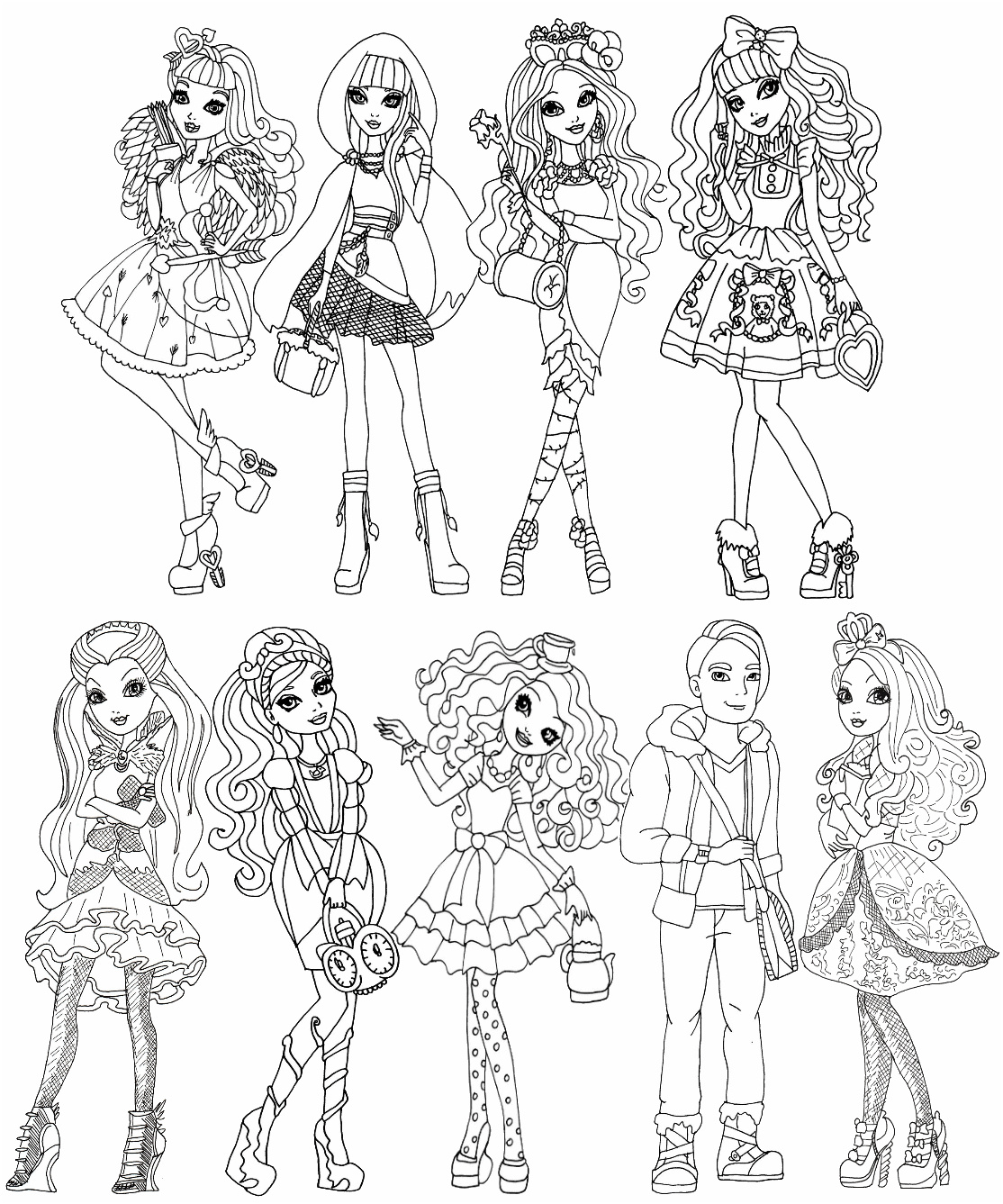 coloriage ever after high holly ohair