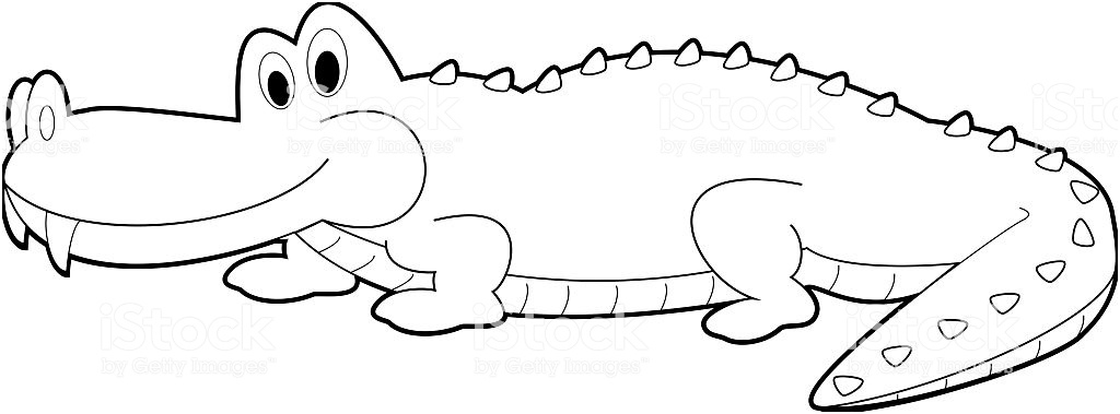 coloriage animaux facile pour les enfants alligator gm