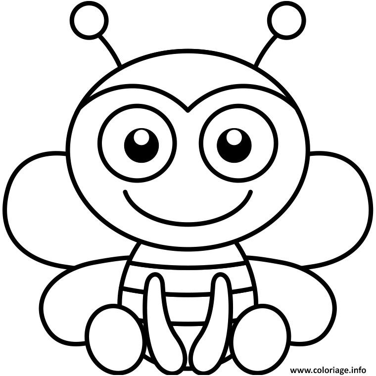 facile abeille coloriage