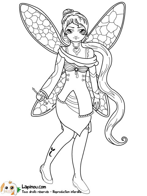 coloriage fee crystal