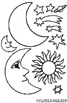 dessin soleil lune