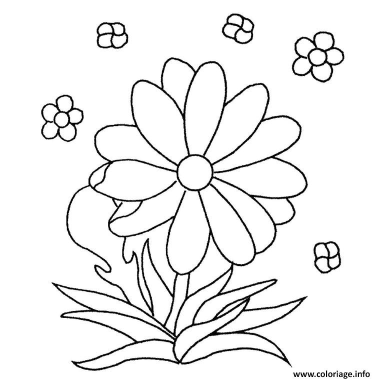 fleur maternelle coloriage