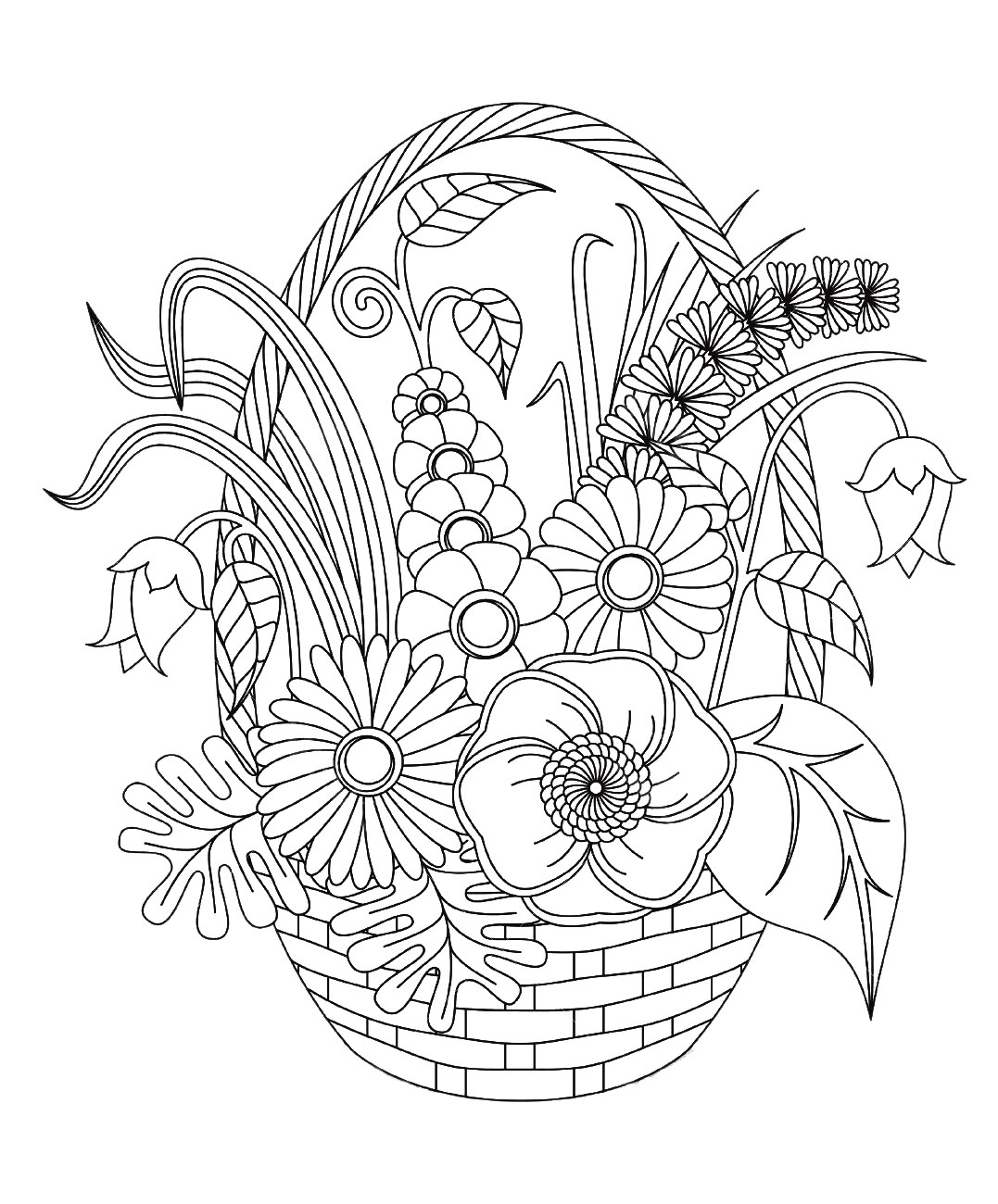 image=fleurs et ve ation coloriage fleurs variees dans un panier 1