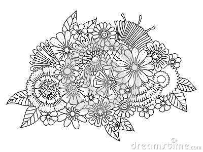 illustration stock livre de coloriage d ornement de fleurs pour le vecteur d adultes image