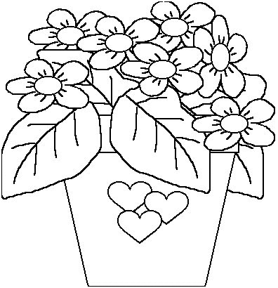 dessin pots de fleurs