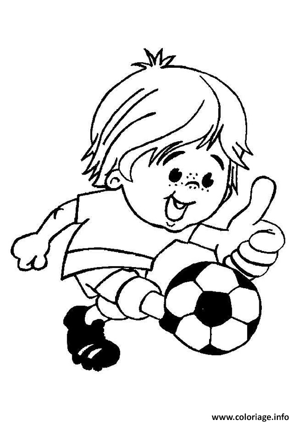 footballeur foot foot enfant coloriage
