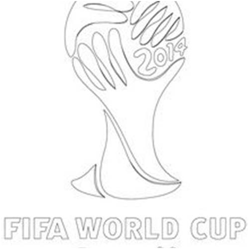 coloriage de coupe du monde de foot logo de la coupe du monde 2014
