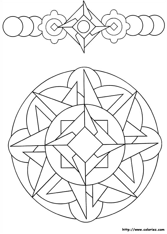 mandala et frise de formes geometriques