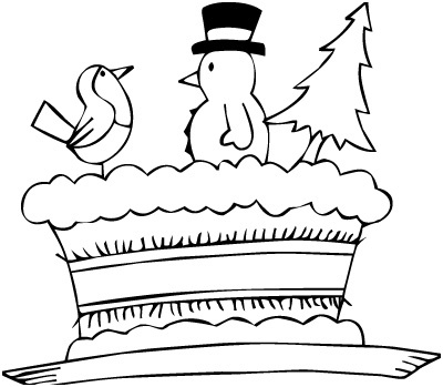 coloriage gateau noel