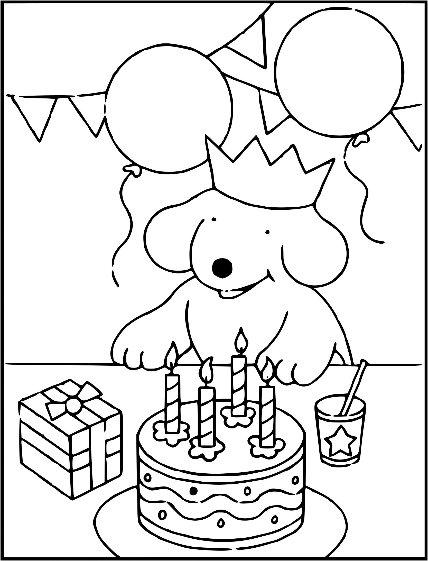 coloriage gateau sans bougies dessin beau d anniversaire pour of 1 15 30