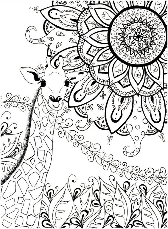 coloriage anti stress girafe
